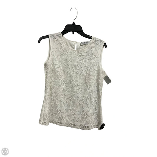 Top Sleeveless By Kasper In White, Size: Xs