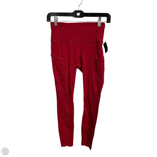 Athletic Leggings By Lululemon In Red, Size: 4