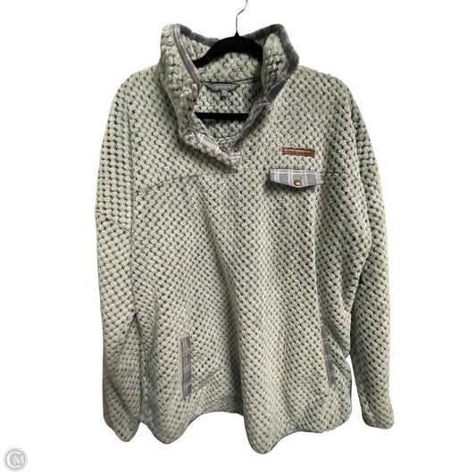 Jacket Fleece By Simply Southern In Grey, Size: 2x