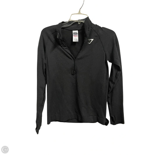 Athletic Top Long Sleeve Collar By Gym Shark In Grey, Size: Xl