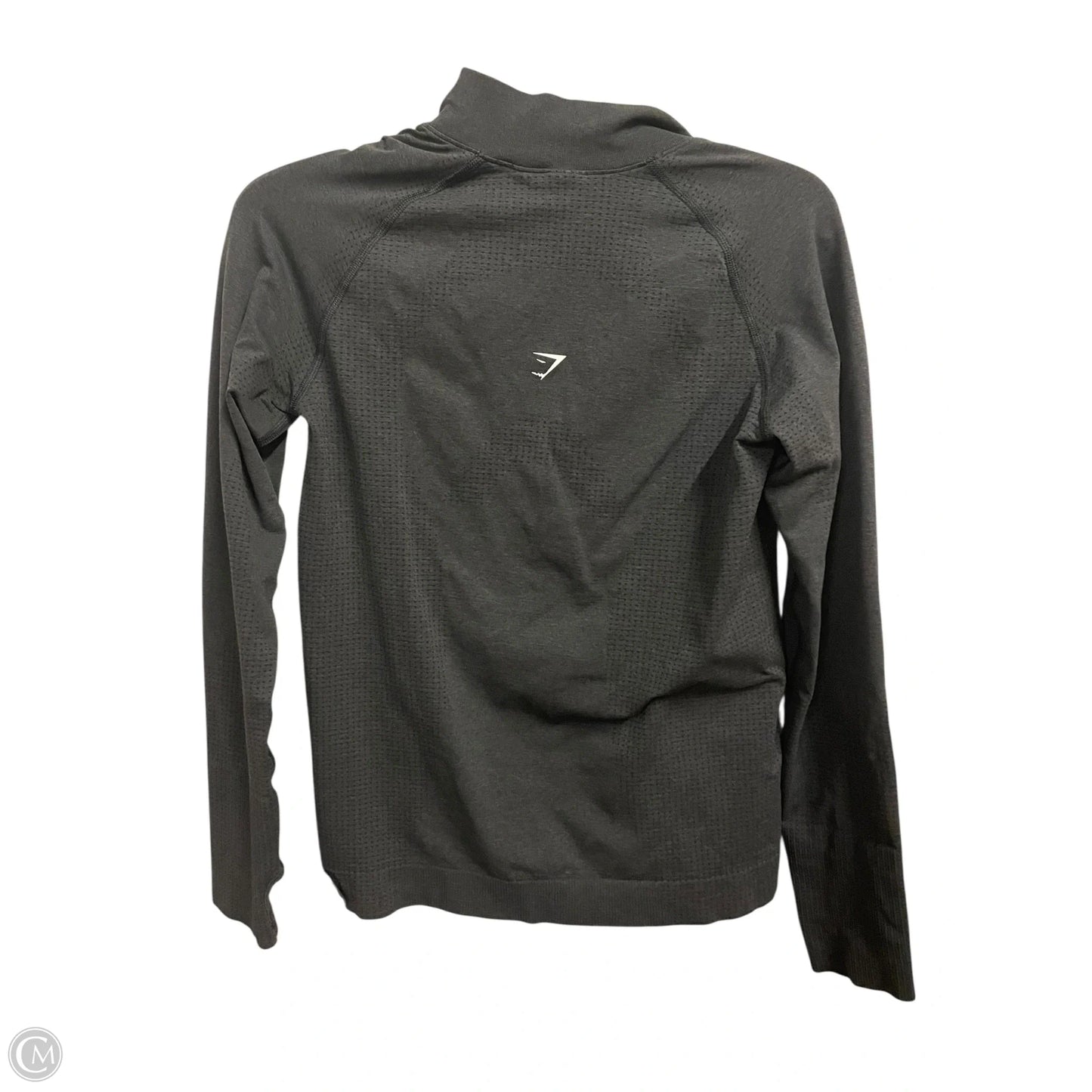 Athletic Top Long Sleeve Collar By Gym Shark In Grey, Size: Xl