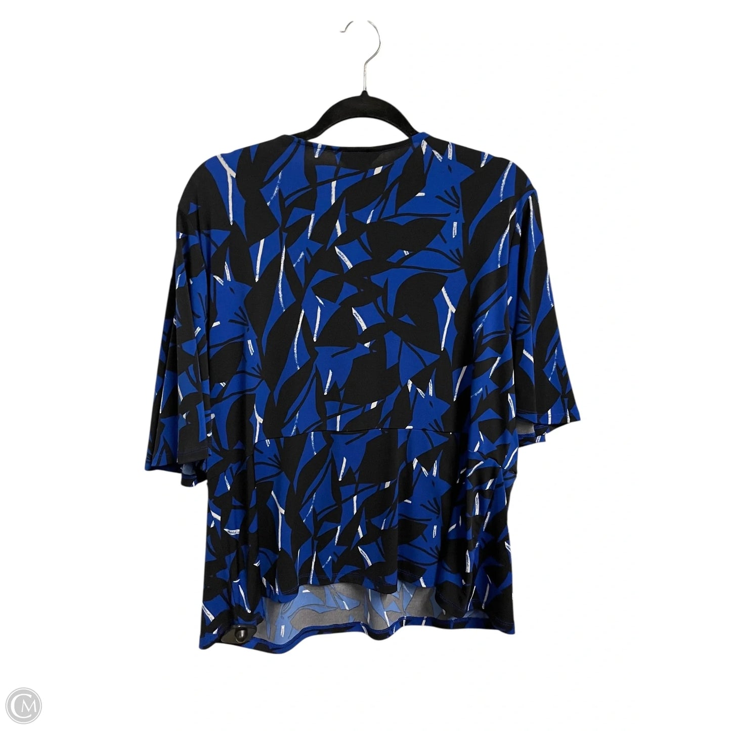 Top Short Sleeve By Liz Claiborne In Blue, Size: Xl