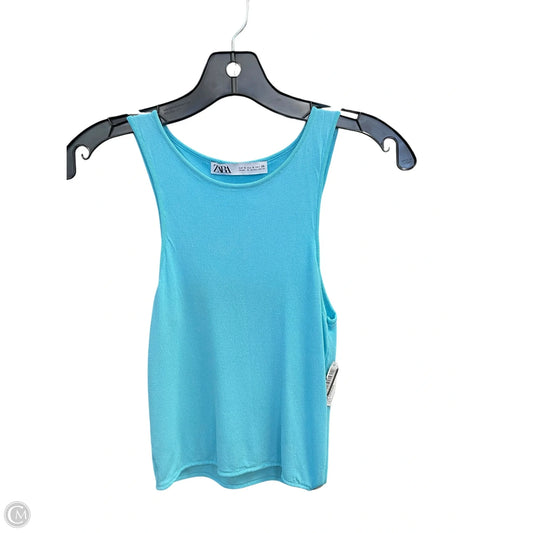 Top Sleeveless By Zara In Blue, Size: S