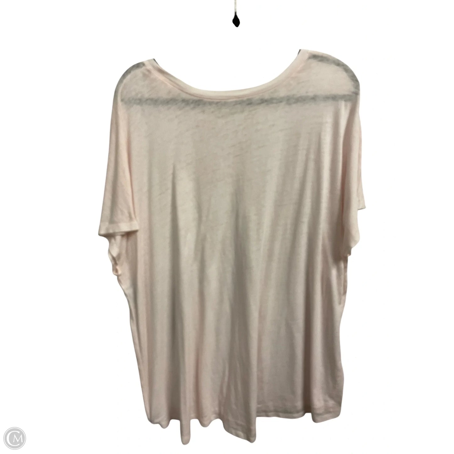 Top Short Sleeve Basic By Lane Bryant In Pink, Size: 3x
