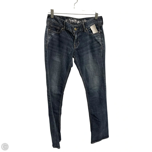 Jeans Straight By Express In Blue Denim, Size: 4