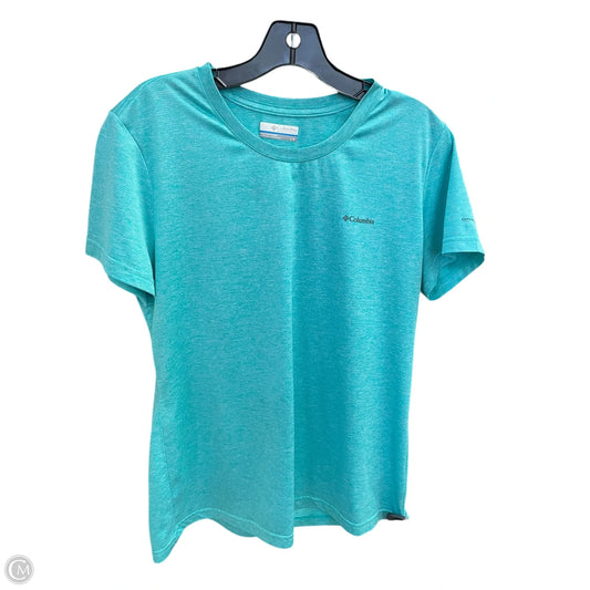 Athletic Top Short Sleeve By Columbia In Blue, Size: L
