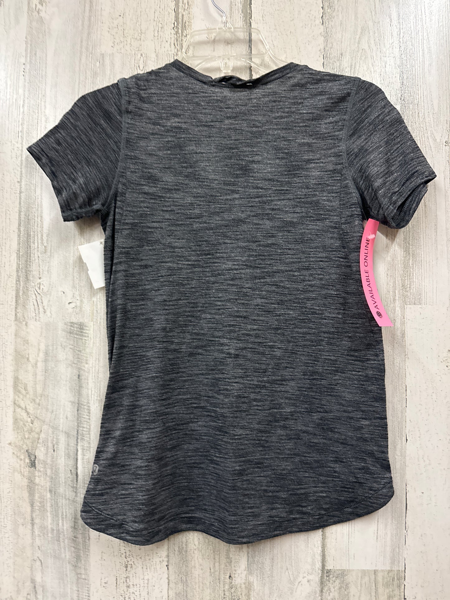 Grey Athletic Top Short Sleeve Lululemon, Size Xs