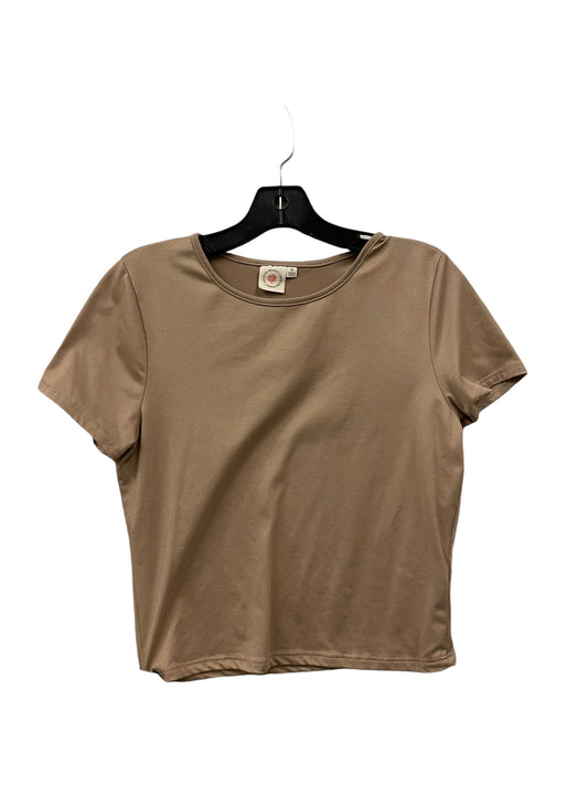 Top Short Sleeve Basic By Clothes Mentor In Brown, Size: M