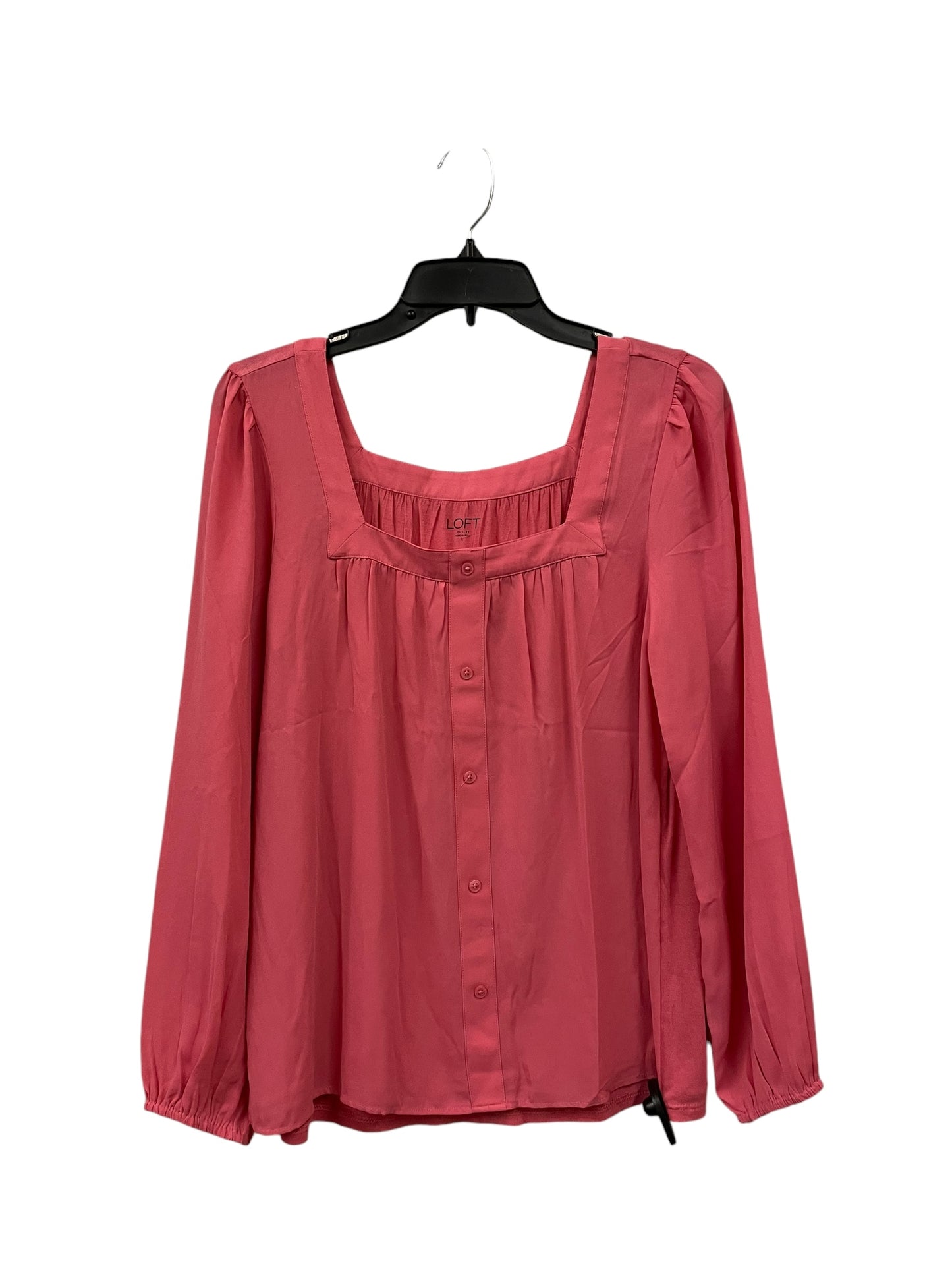 Top Long Sleeve By Loft In Pink, Size: S