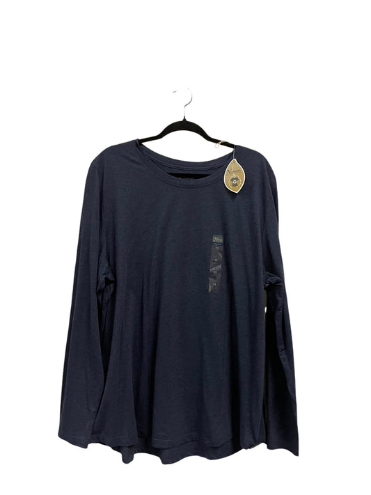 Top Long Sleeve By Natural Reflections In Blue, Size: 1x