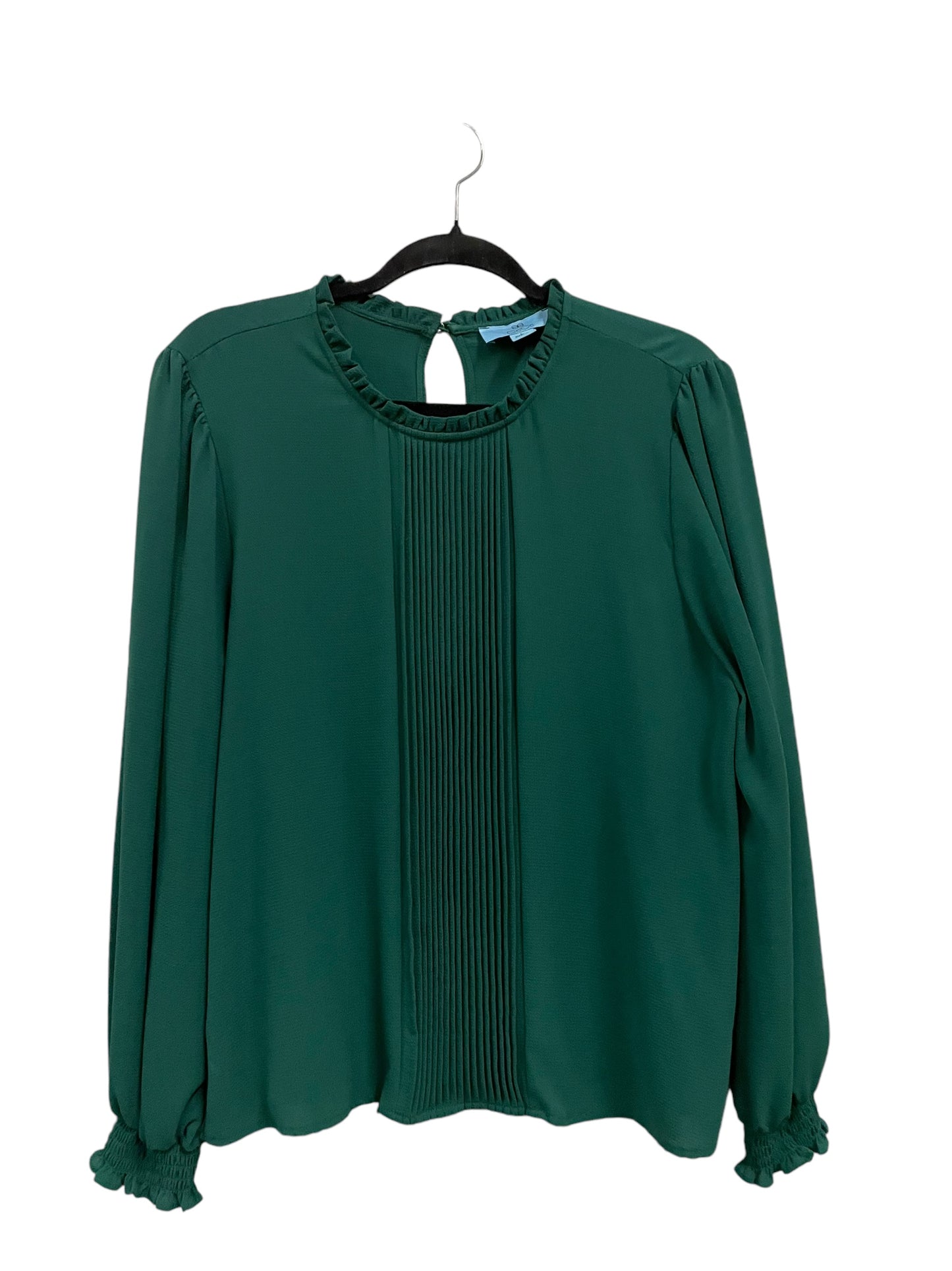 Top Long Sleeve By Cece In Green, Size: L