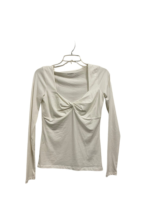 Top Long Sleeve By Old Navy In White, Size: S