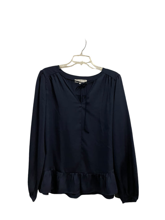 Top Long Sleeve By Loft In Navy, Size: L