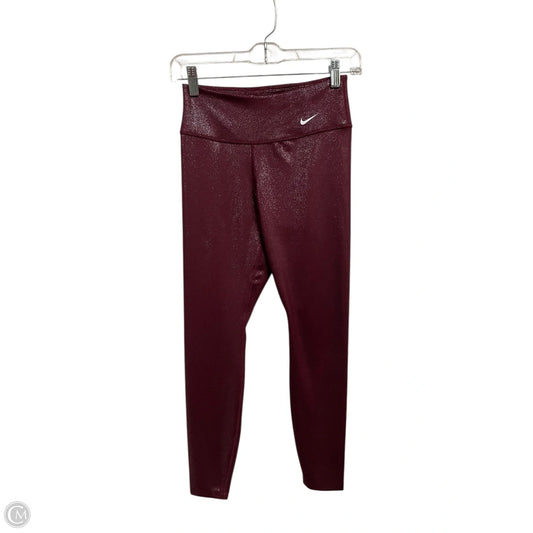 Athletic Leggings By Nike Apparel In Purple, Size: S