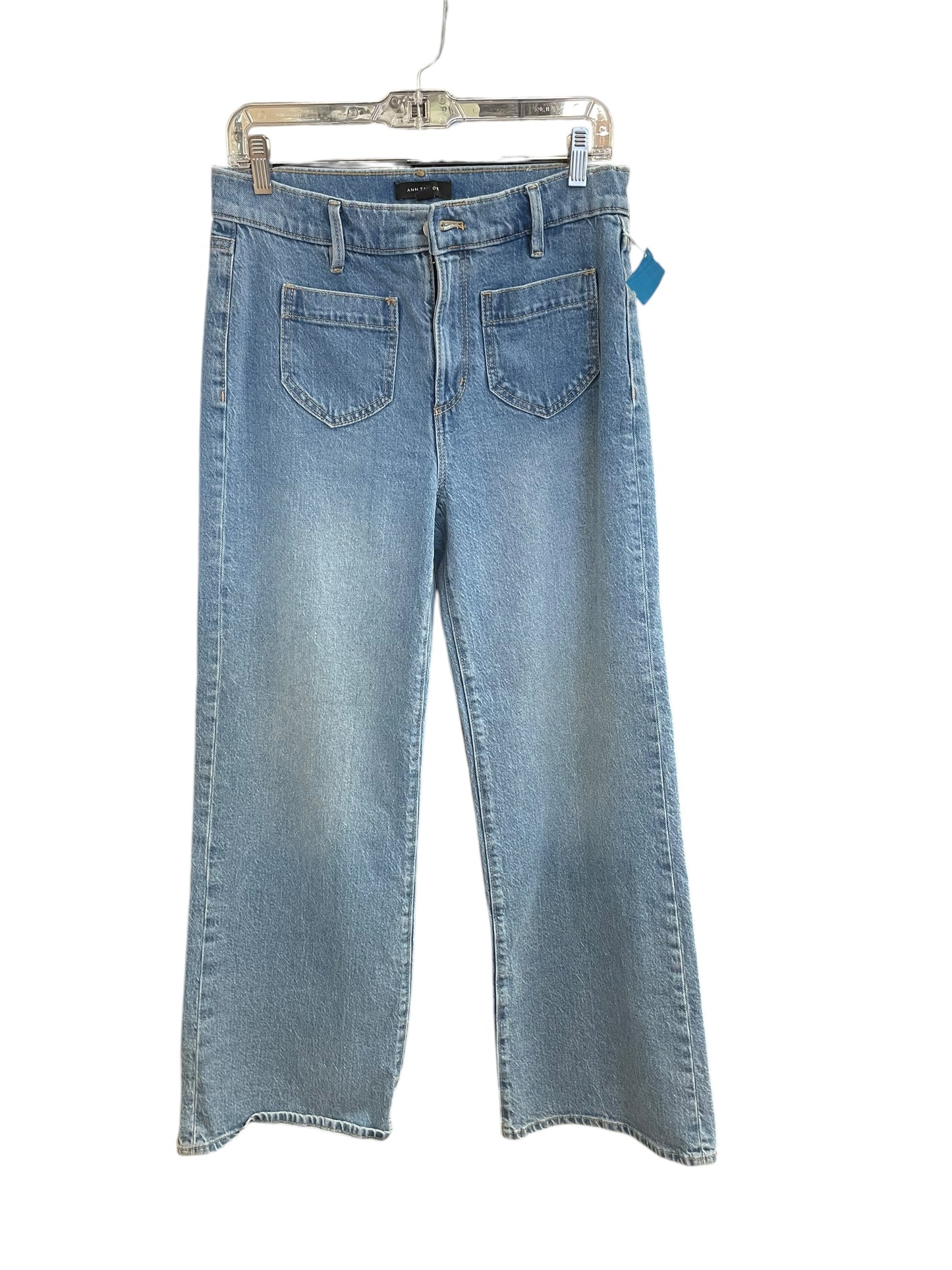 Jeans Wide Leg By Ann Taylor In Blue Denim, Size: 4