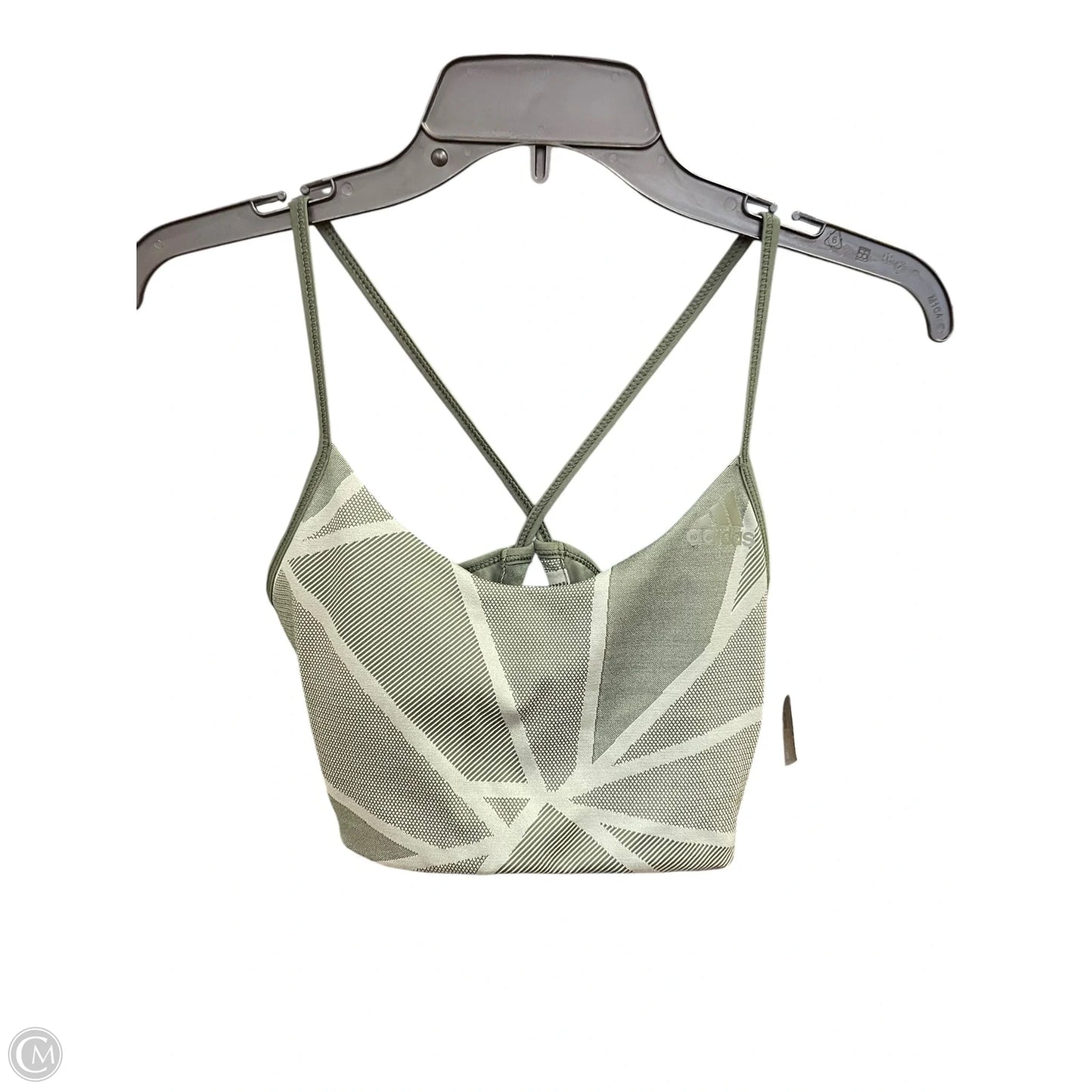 Athletic Bra By Adidas In Green, Size: L
