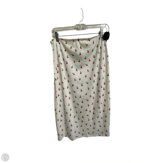 Skirt Midi By Forever 21 In White, Size: L