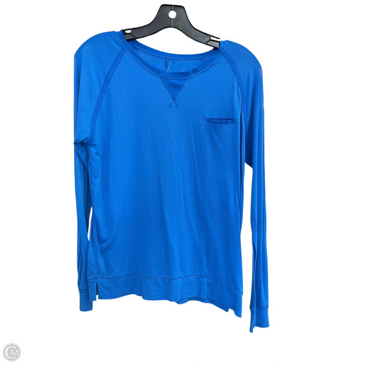Athletic Top Long Sleeve Crewneck By Lululemon In Blue, Size: S