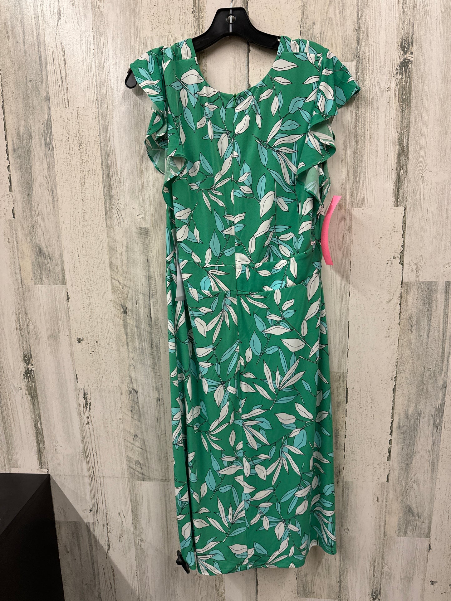 Green Dress Casual Midi London Times, Size Xl