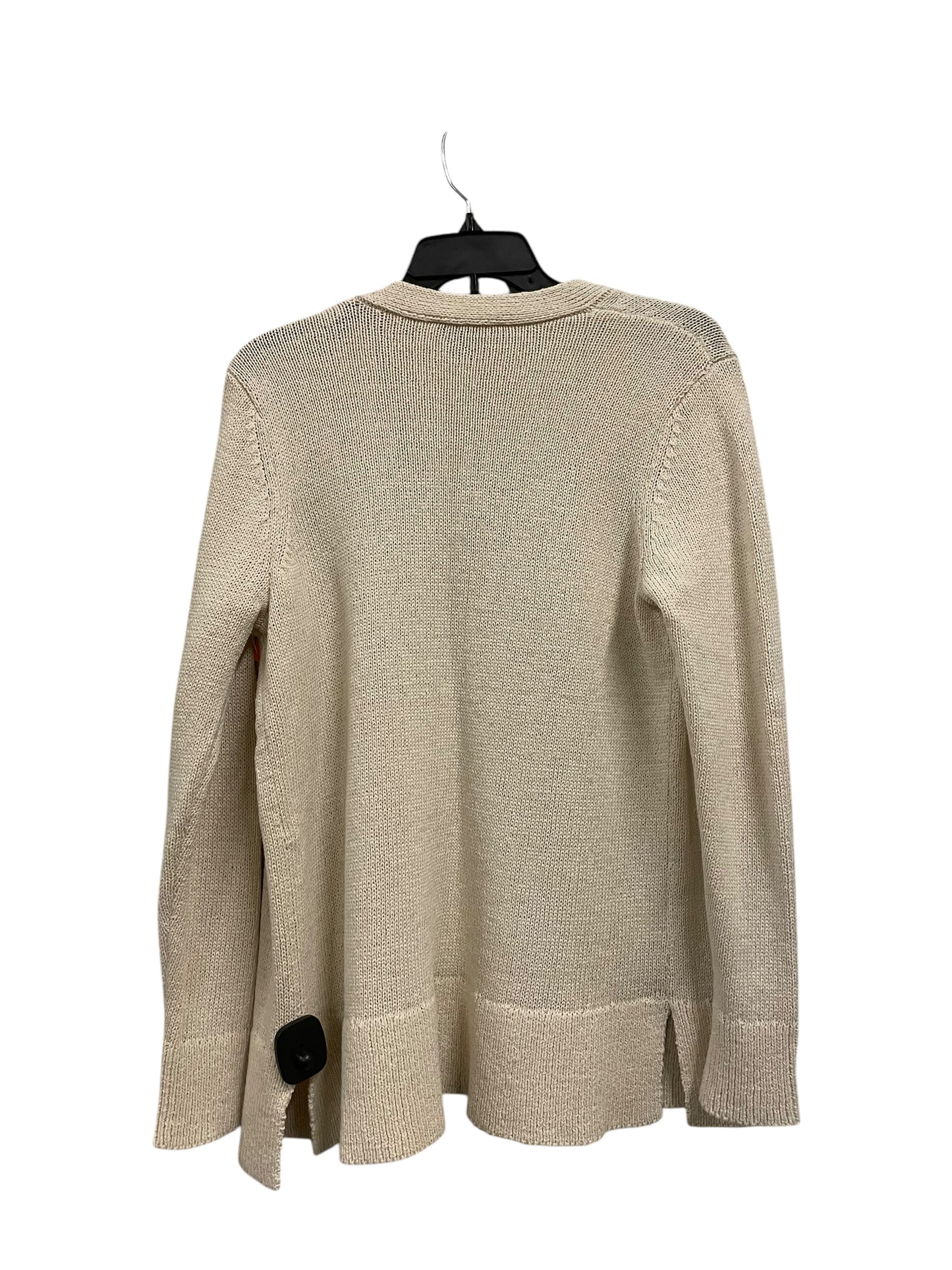 Sweater Cardigan By Ann Taylor In Beige, Size: L