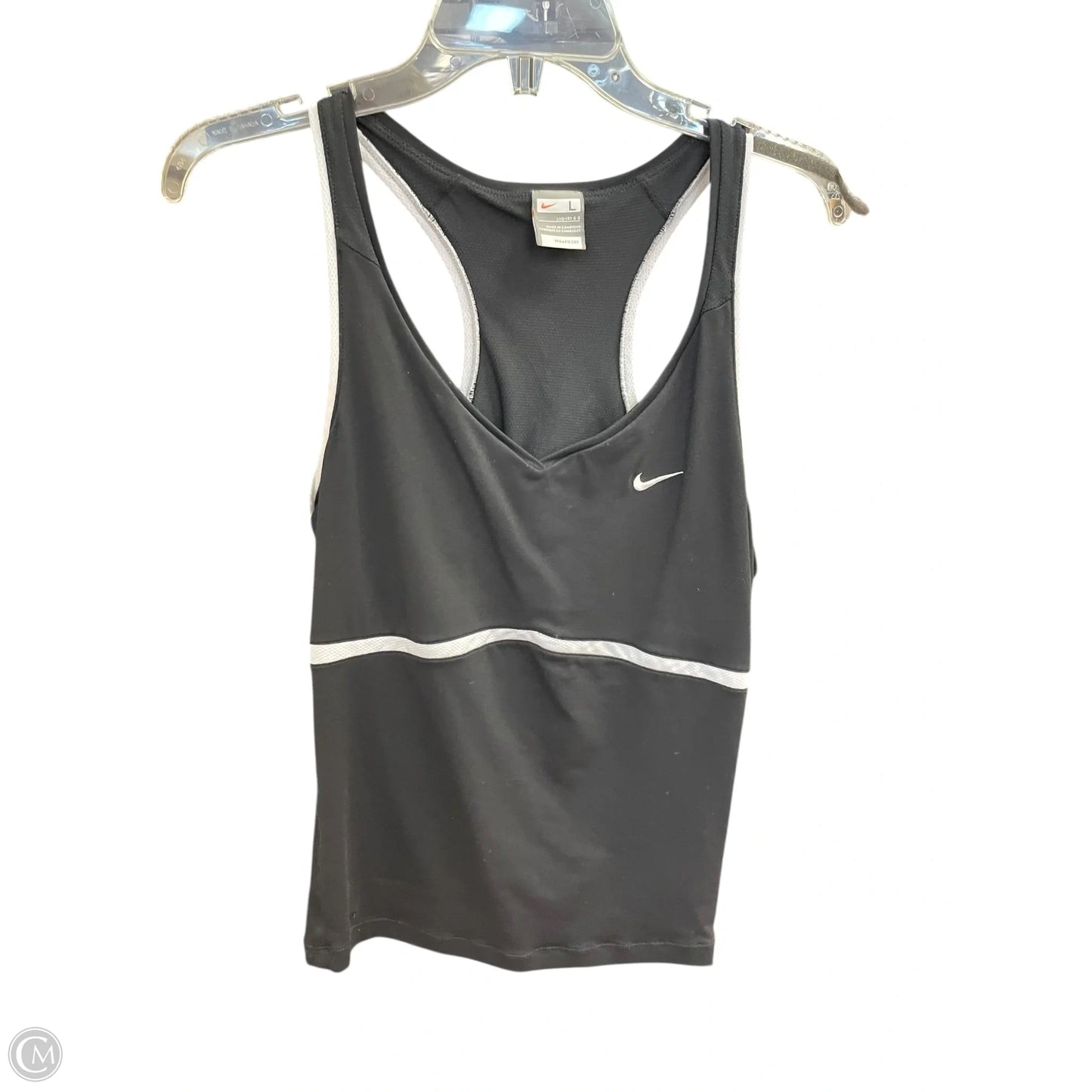 Athletic Tank Top By Nike Apparel In Black, Size: L