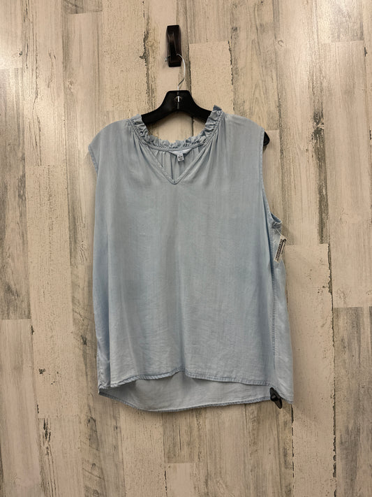 Blue Top Sleeveless Time And Tru, Size L