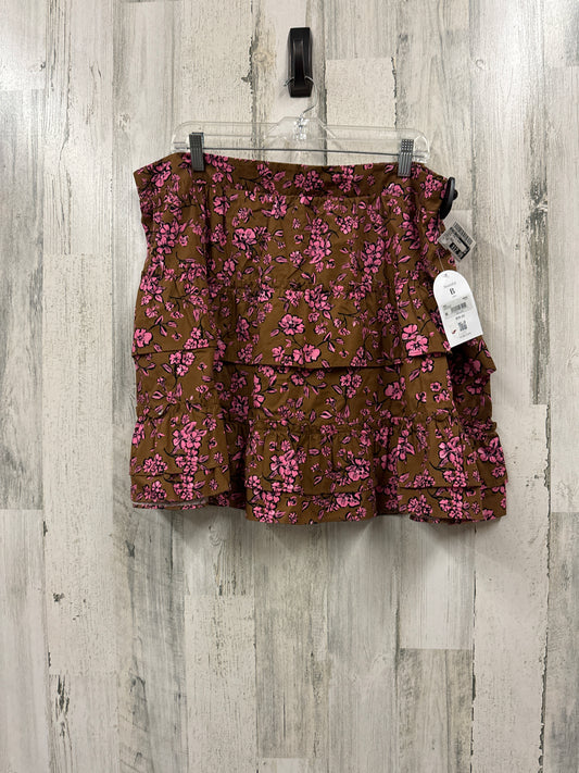 Brown Skirt Mini & Short Altard State, Size 2x