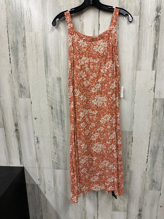 Orange Dress Casual Midi Hem & Thread, Size S