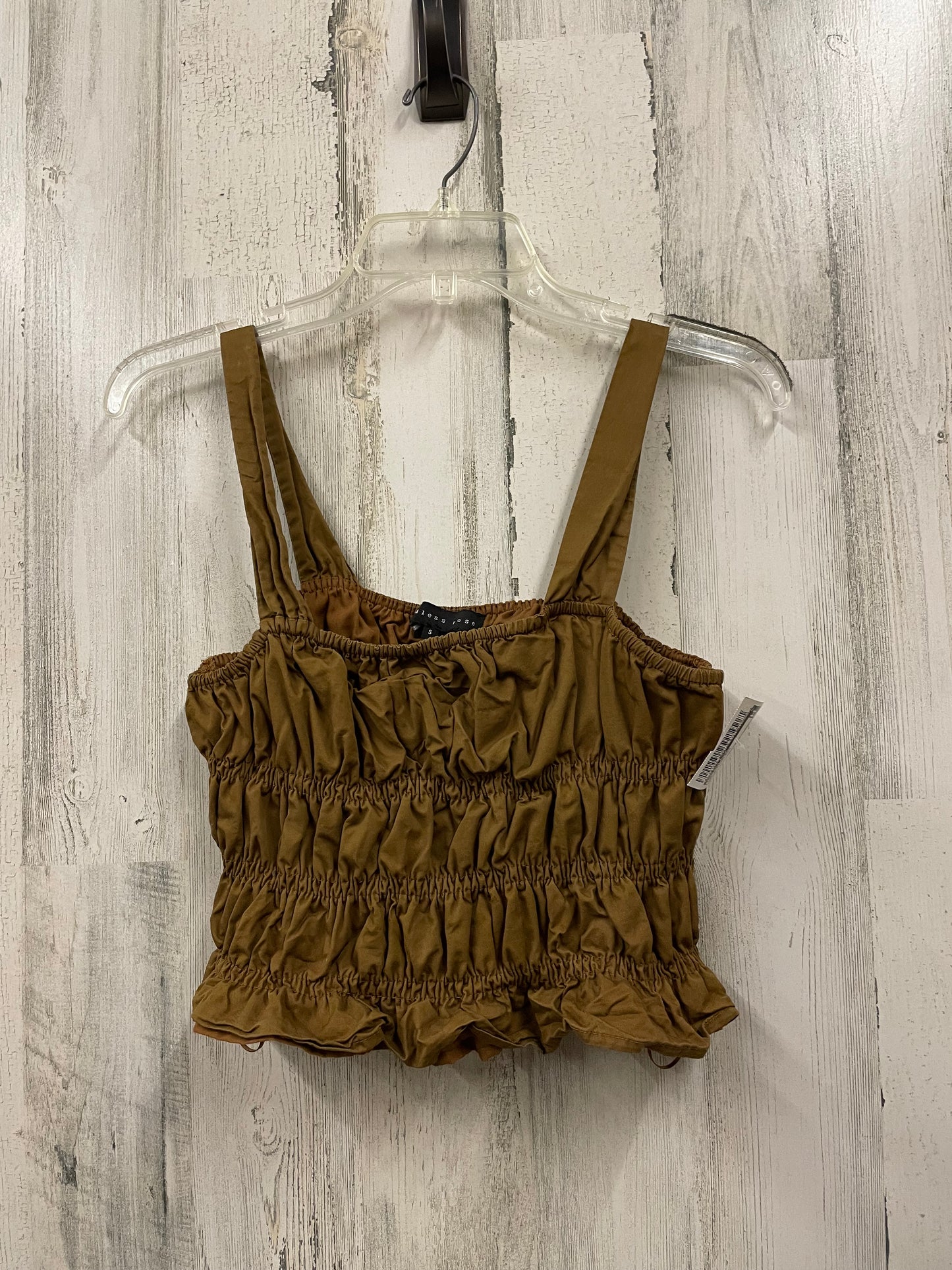 Brown Top Sleeveless Endless Rose, Size S