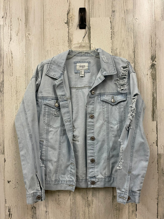 Jacket Denim By Forever 21 In Blue Denim, Size: S