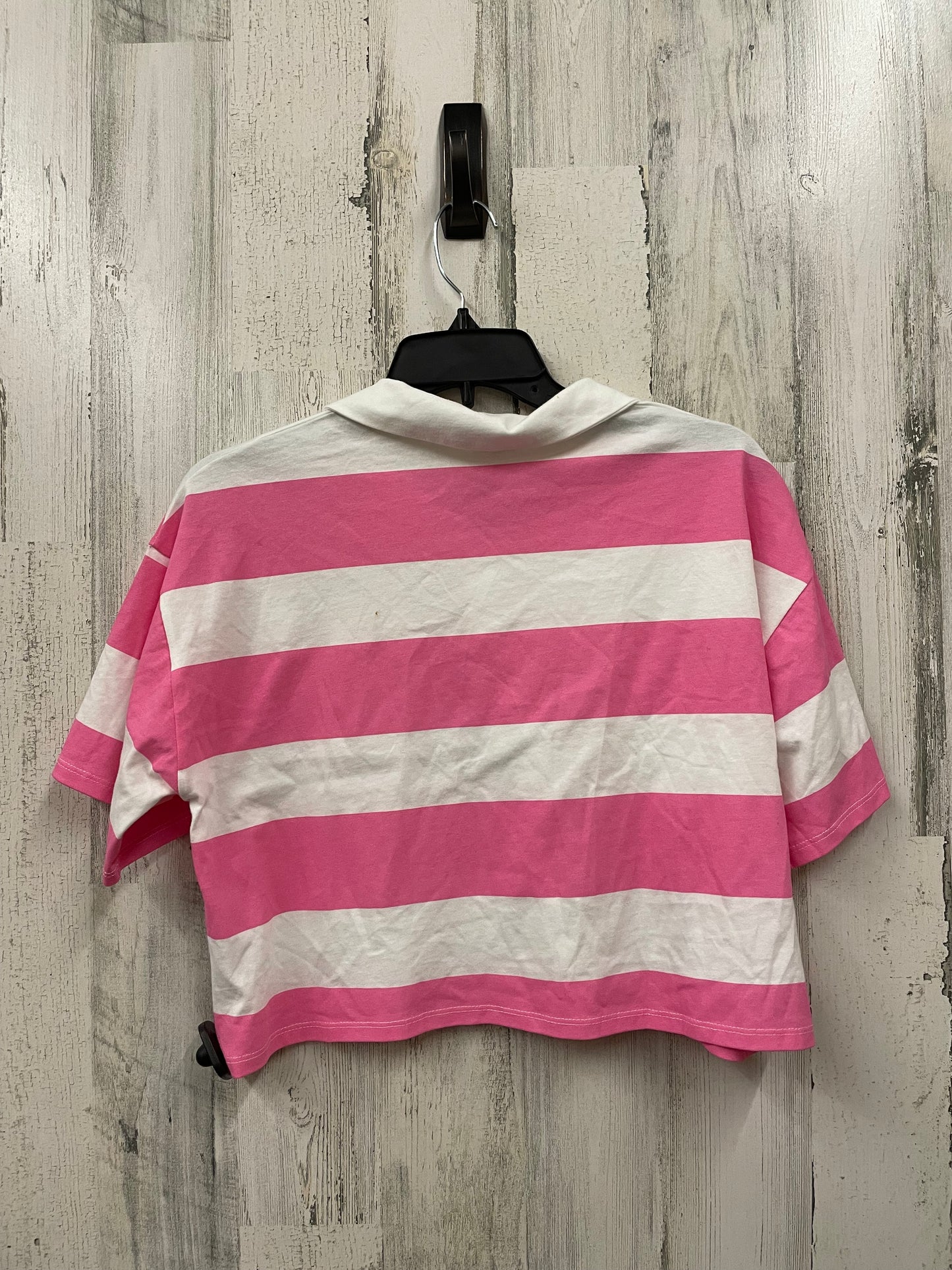 Top Short Sleeve By Zara In Pink, Size: S