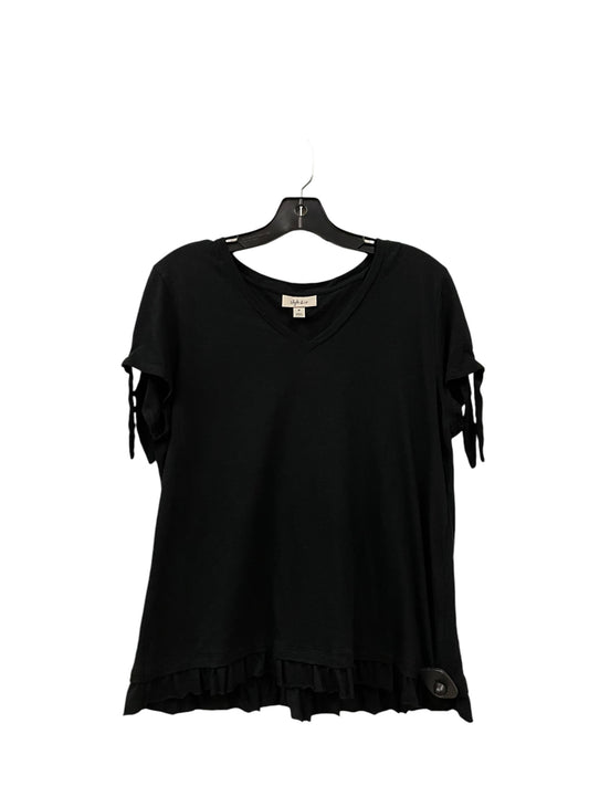 Top Short Sleeve Basic By Style And Company In Black, Size: M