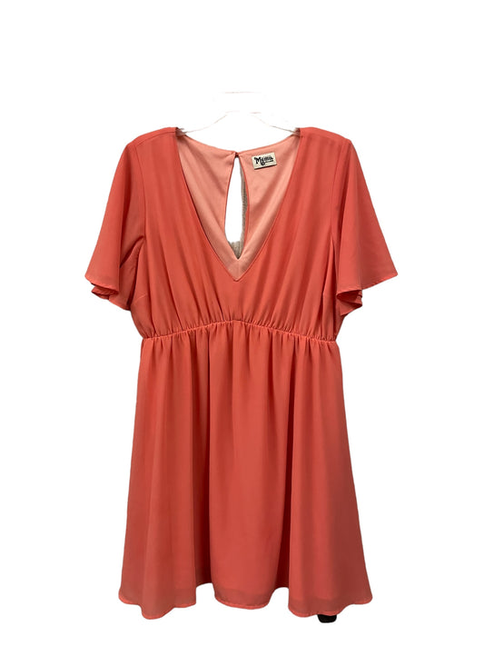 Dress Casual Short By Show Me Your Mumu In Peach, Size: Xxl