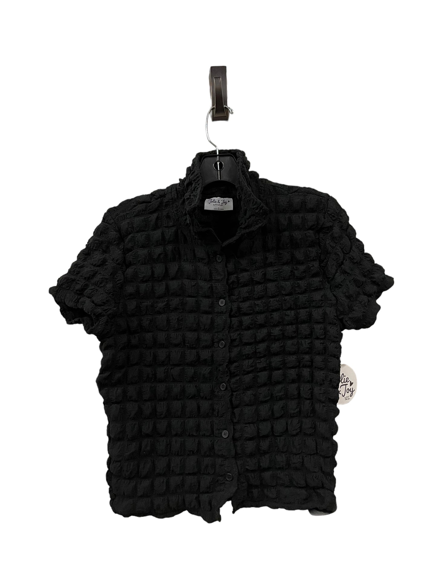 Top Short Sleeve By Clothes Mentor In Black, Size: L