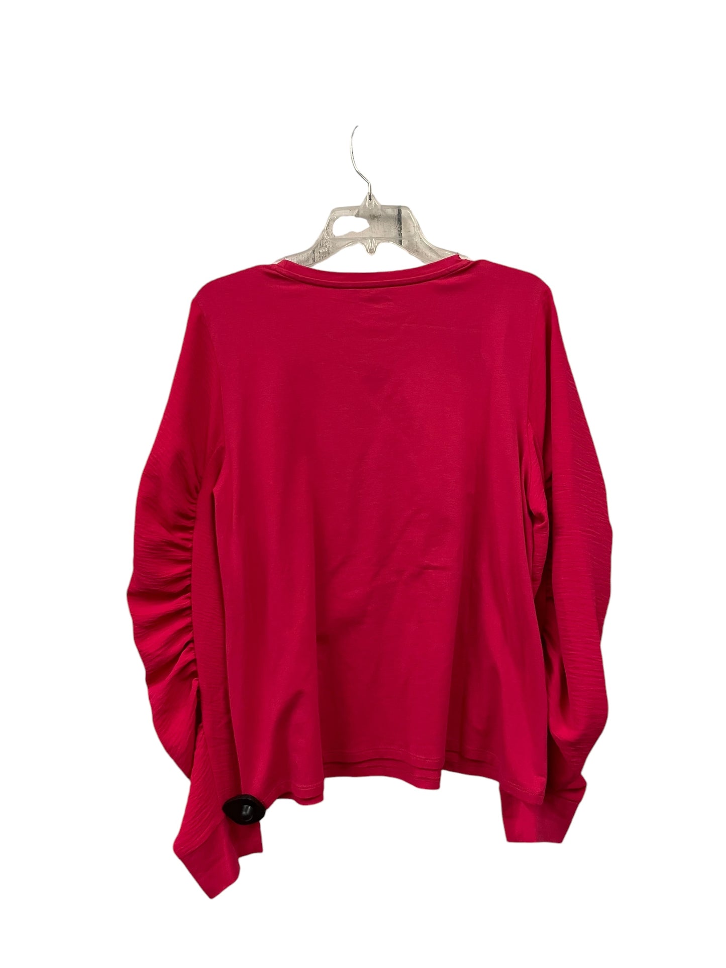 Top Long Sleeve Basic By Calvin Klein In Pink, Size: L