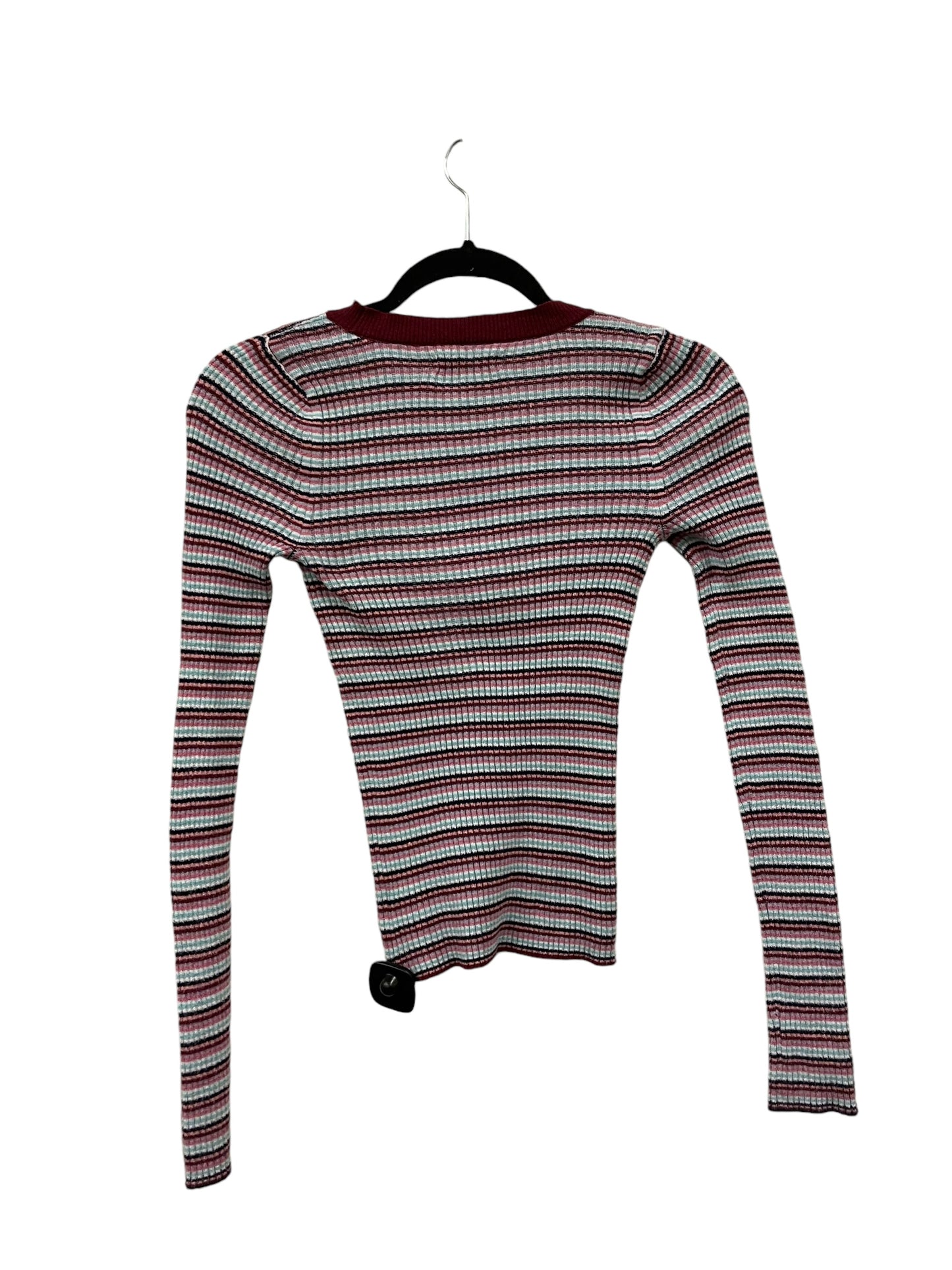 Top Long Sleeve By American Eagle In Red, Size: Xs