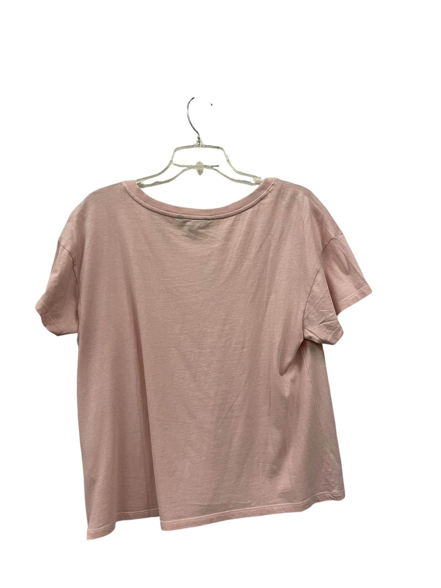 Top Short Sleeve Basic By Banana Republic In Pink, Size: M