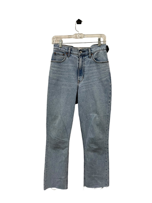 Jeans Straight By Abercrombie And Fitch In Blue Denim, Size: 4