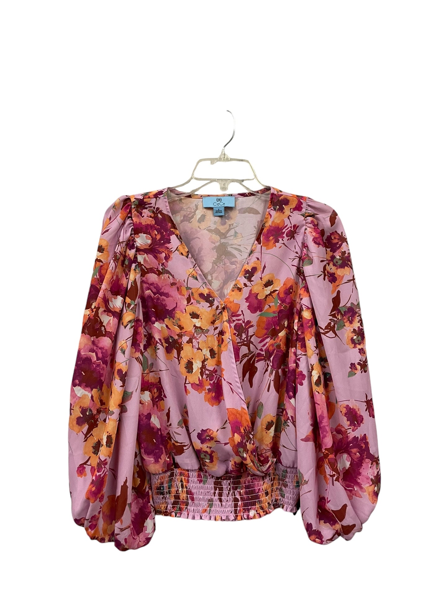 Top Long Sleeve By Cece In Purple, Size: S