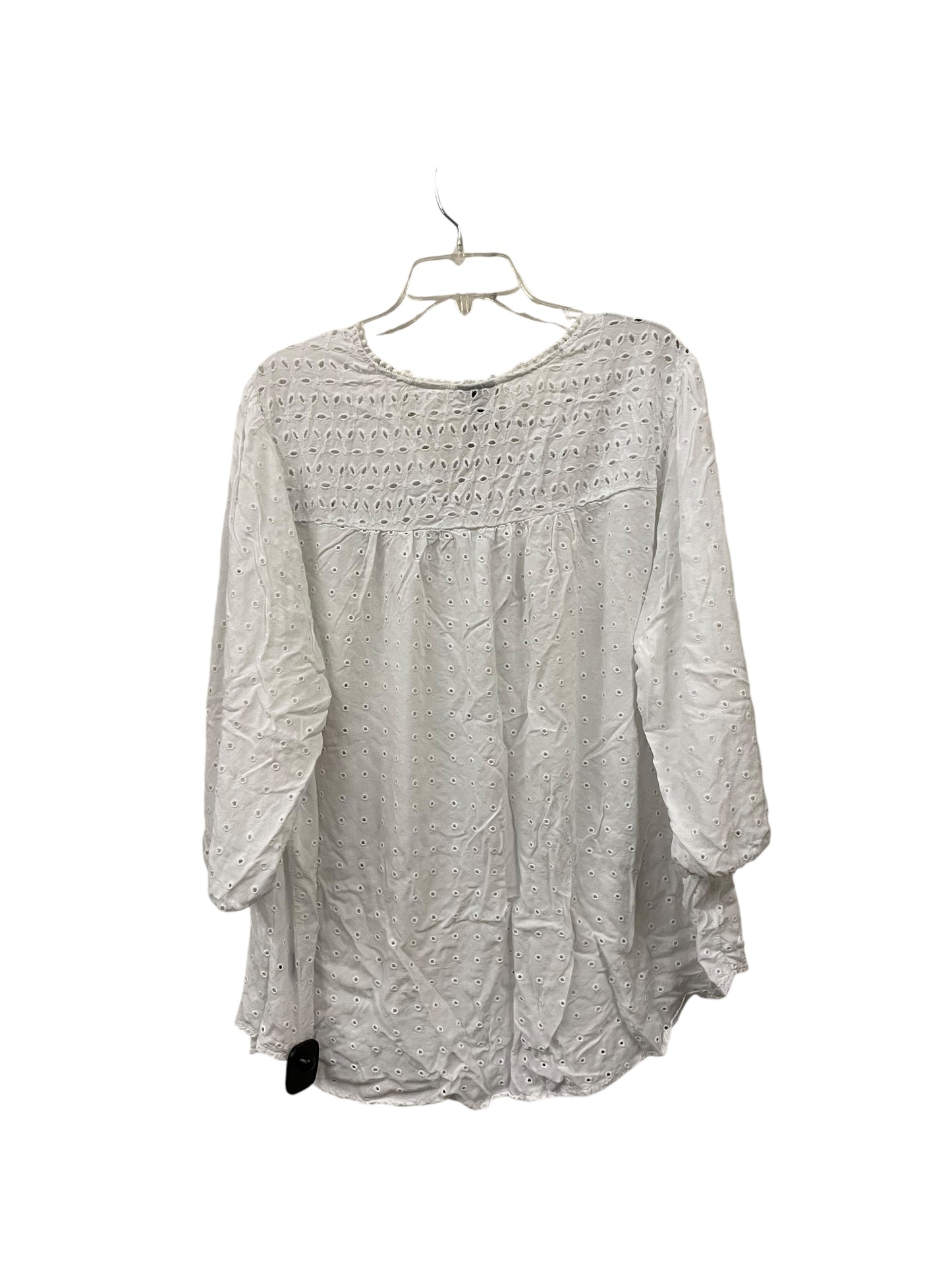 Top Long Sleeve By Torrid In White, Size: 4x