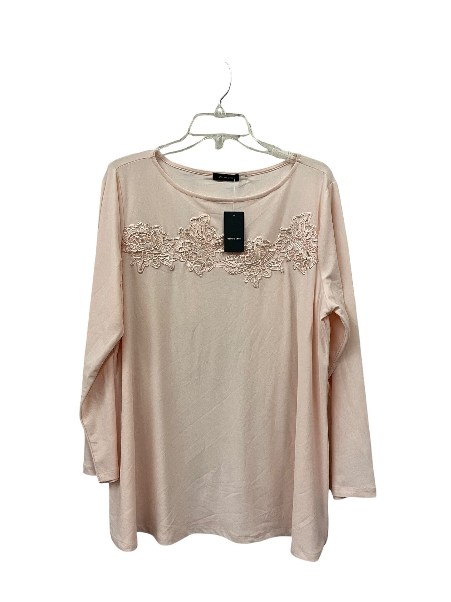 Top Long Sleeve By Verve Ami In Pink, Size: 1x