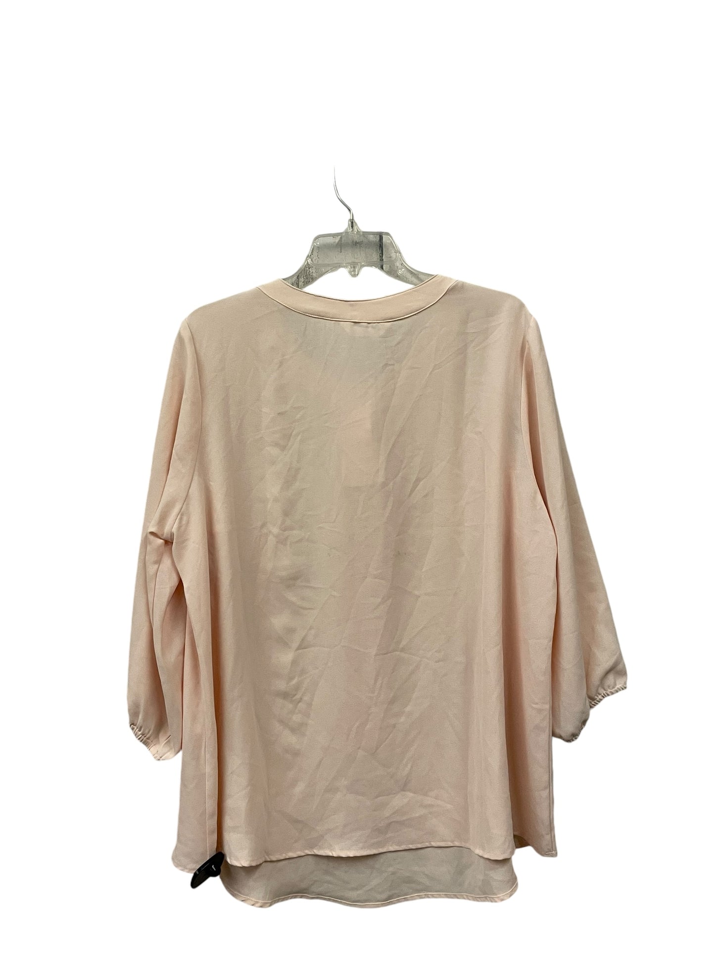 Top Long Sleeve By Agnes Orinda In Pink, Size: 1x