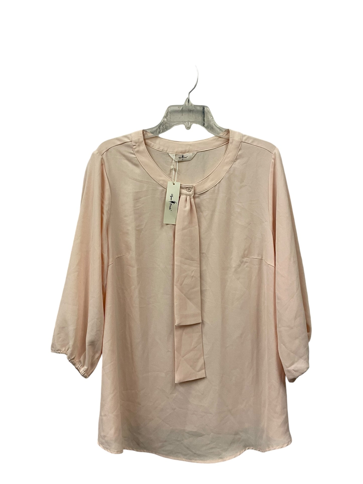 Top Long Sleeve By Agnes Orinda In Pink, Size: 1x