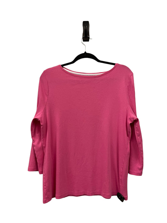 Top Long Sleeve Basic By Talbots In Pink, Size: Xl