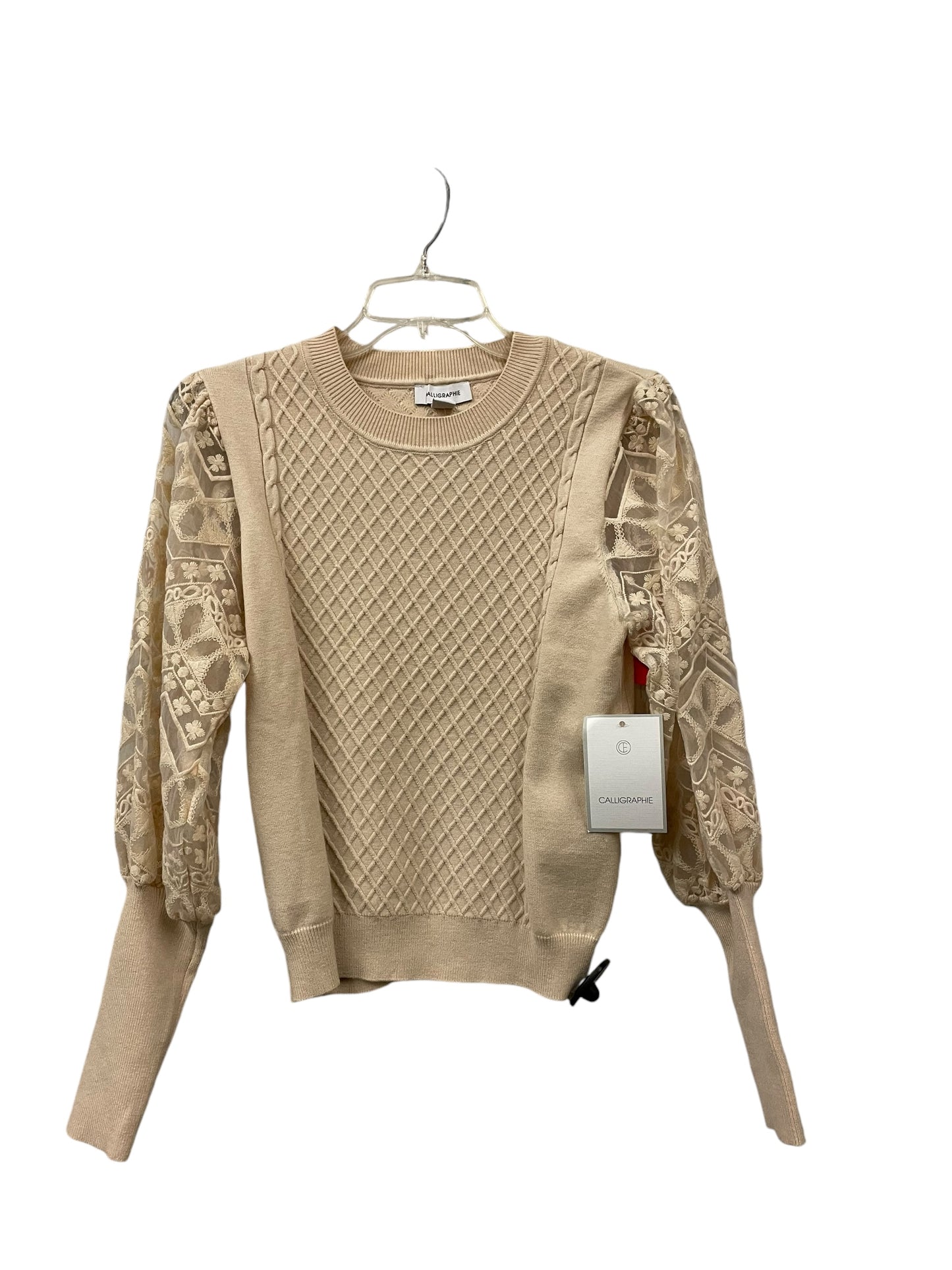 Sweater By Clothes Mentor In Tan, Size: M