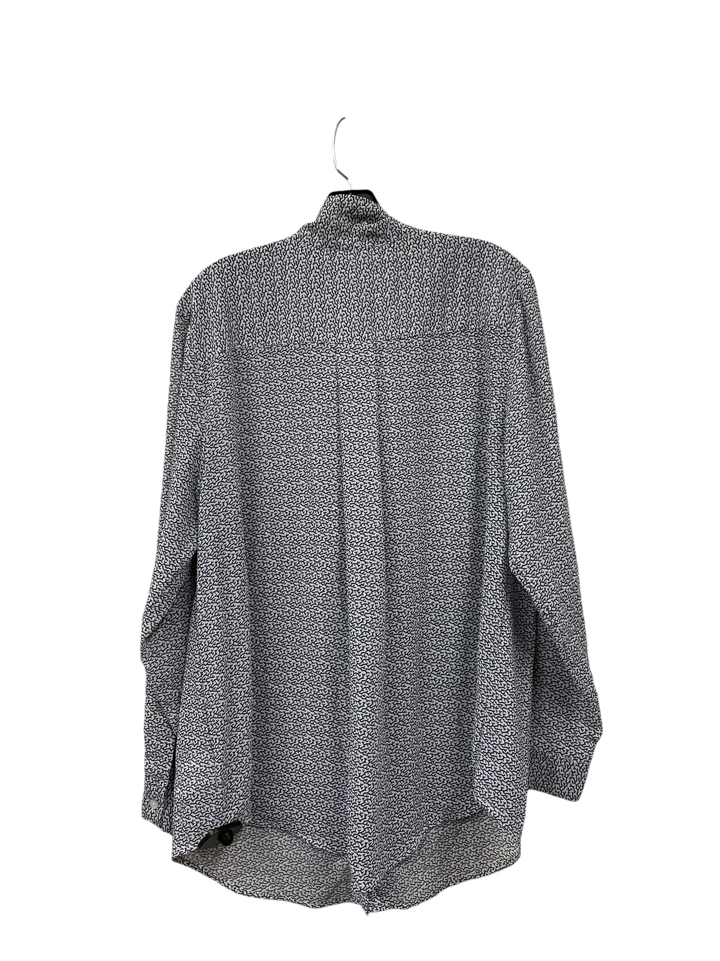 Top Long Sleeve By Michael By Michael Kors In Blue, Size: 1x