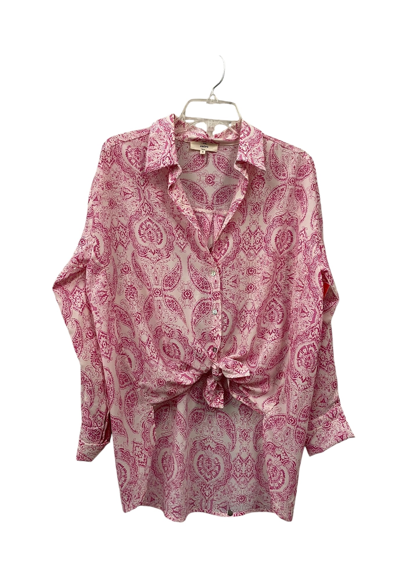 Top Long Sleeve By Entro In Pink, Size: S