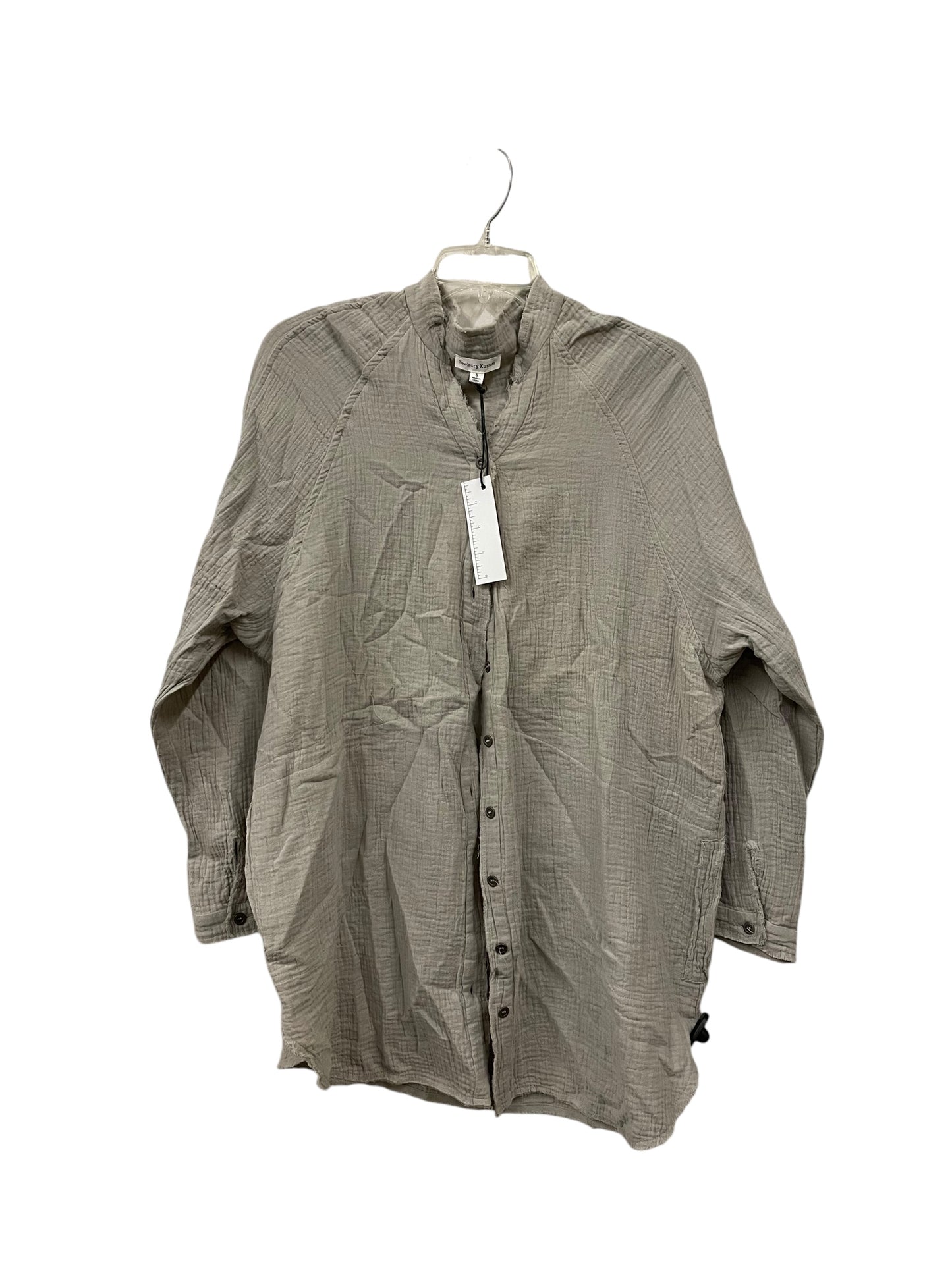 Top Long Sleeve By Newbury Kustom In Taupe, Size: S