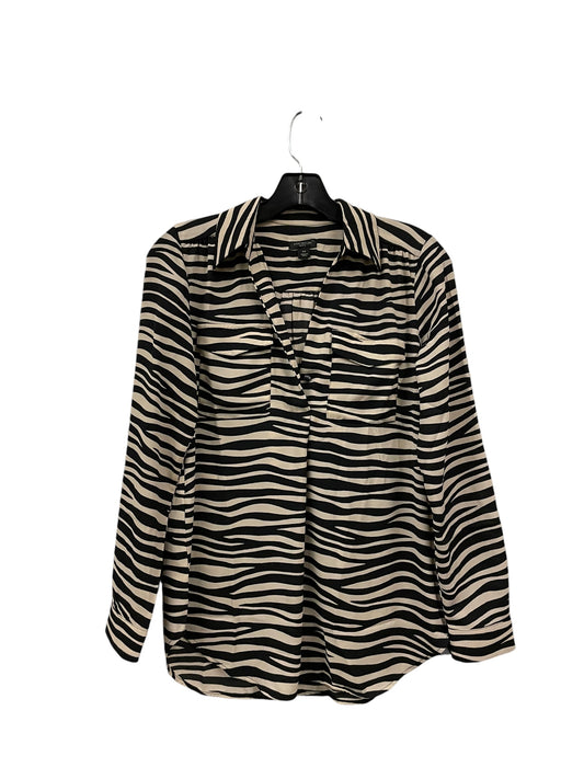 Top Long Sleeve By Ann Taylor In Zebra Print, Size: Xs