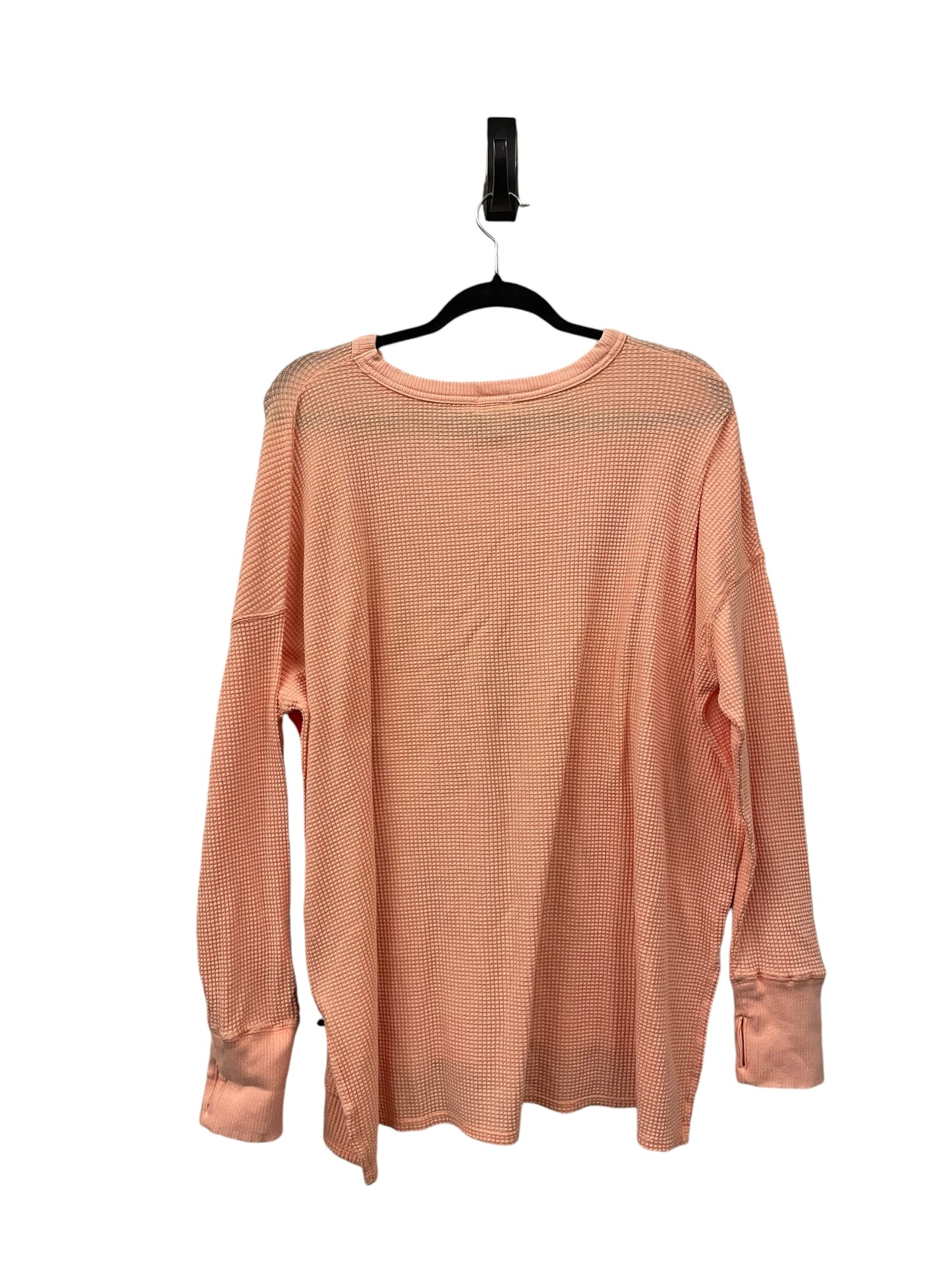 Top Long Sleeve By Aerie In Peach, Size: L